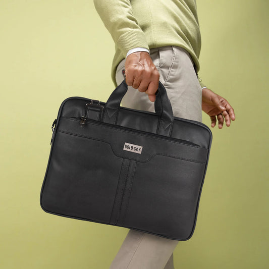 UrbanFlex Expandable Vegan Leather Messenger Bag
