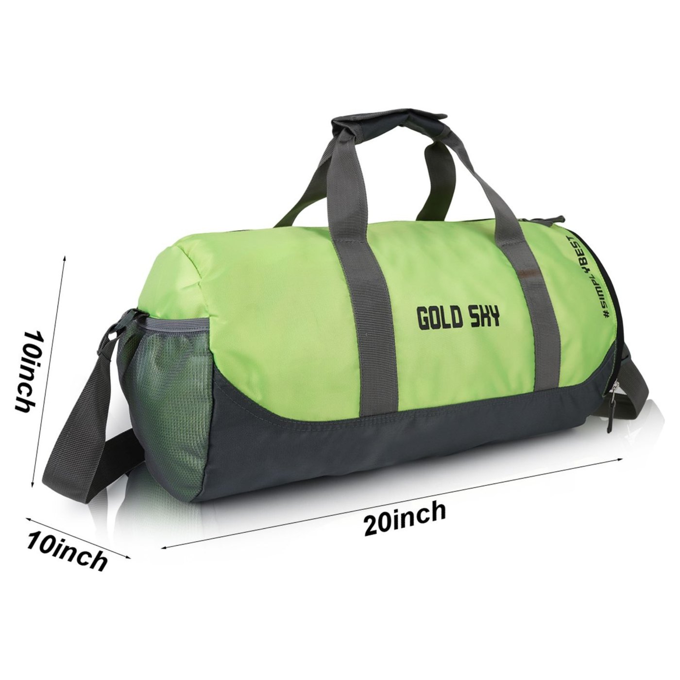 Aeris Polyester Gym Bag with Dedicated Shoe Compartment