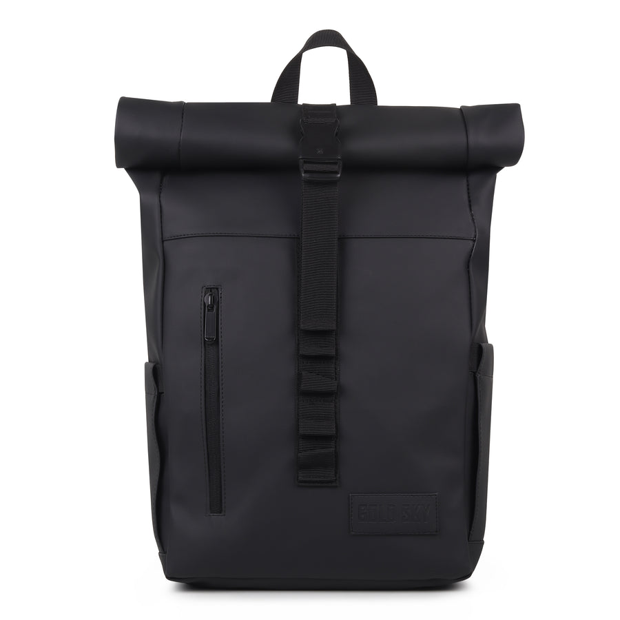 Vantior Premium Vegan Leather Roll Top Backpack