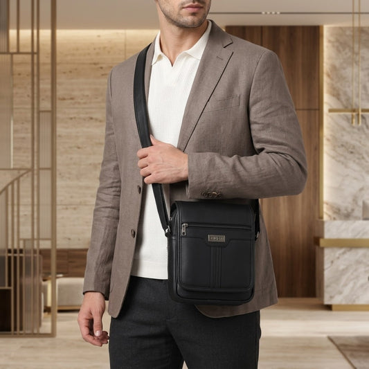 UrbanEdge Premium Vegan Leather Men’s Sling Bag