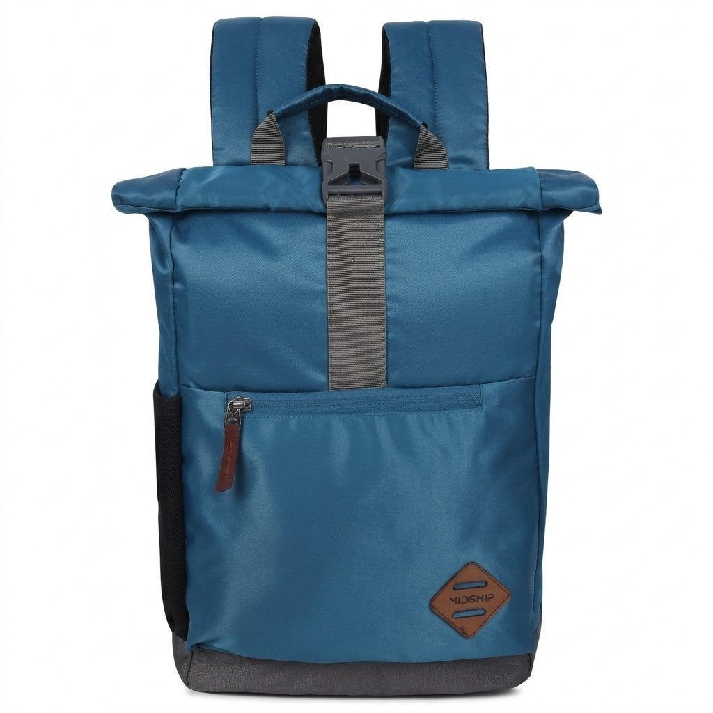 MIDSHIP Navigator 15" Nylon Roll Top Backpack - 15 L