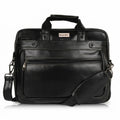 LuxCraft Expandable Vegan Leather Laptop Messenger Bag