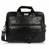 LuxCraft Expandable Vegan Leather Laptop Messenger Bag