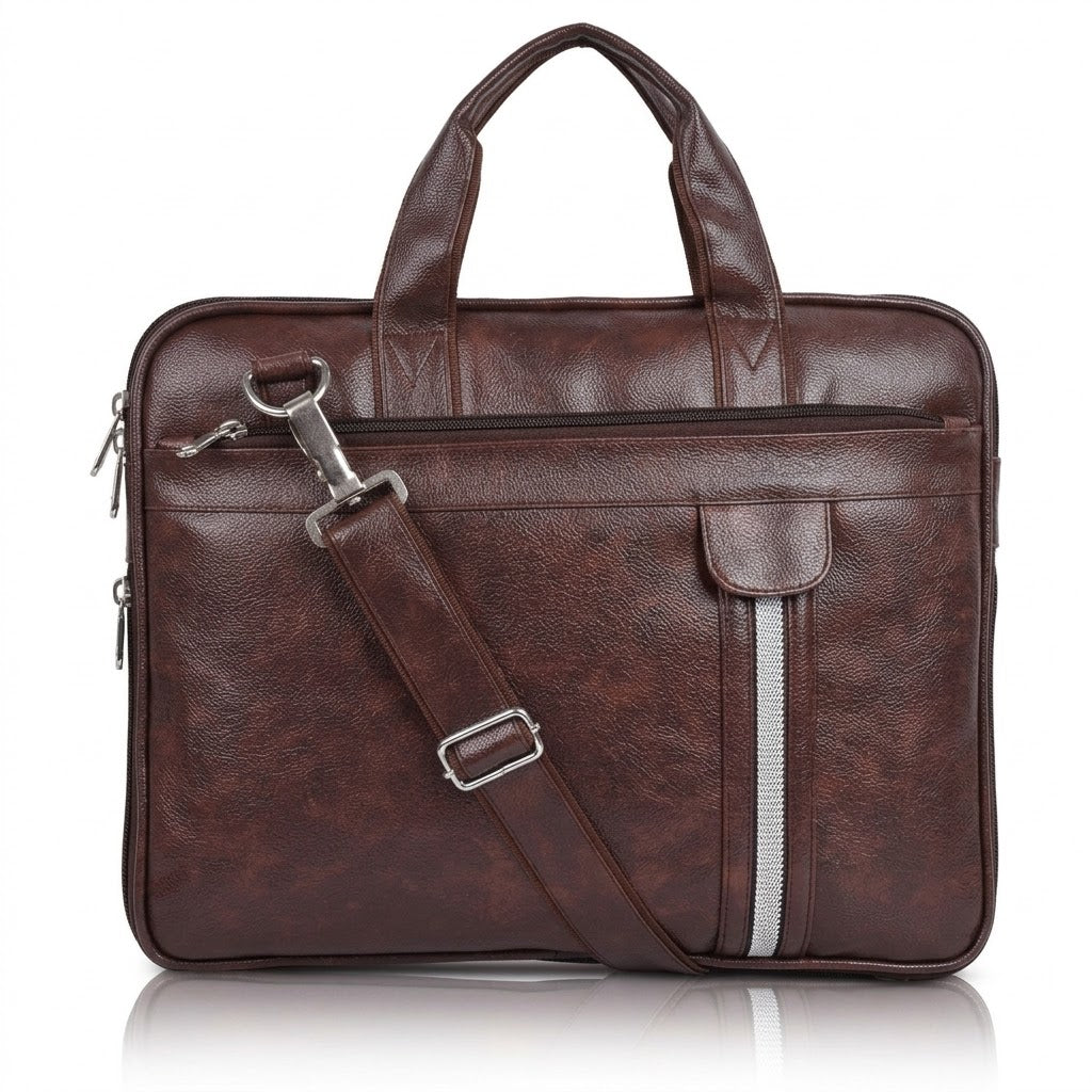 WhiteLine Bottom Expandable Laptop Messenger Bag for Men