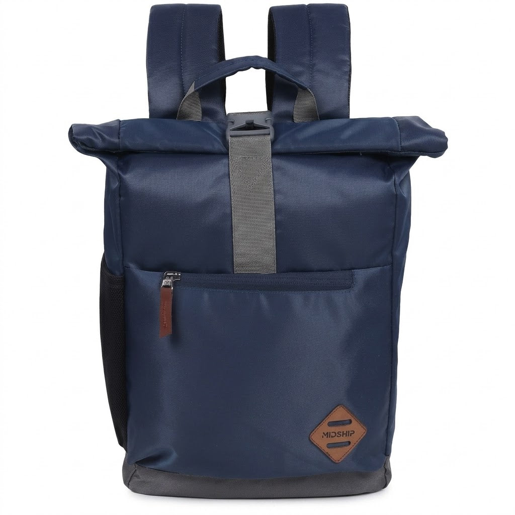 MIDSHIP Navigator 15" Nylon Roll Top Backpack - 15 L